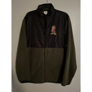 Disneyland Jacket Mens Green Full Zip Fleece Grumpy Size XL Disney Seven Dwarfs